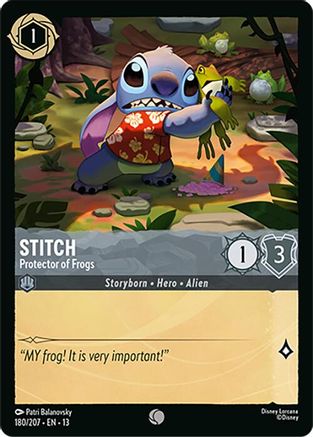 (180/204)  Stitch - Protector of Frogs - Attack of the Vine!  Cold Foil