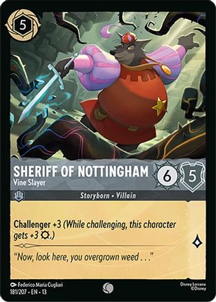 (181/204)  Sheriff of Nottingham - Vine Slayer - Attack of the Vine!  Cold Foil