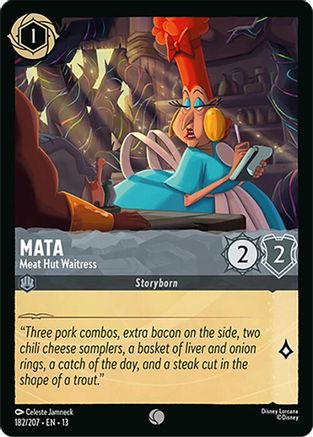 (182/204)  Mata - Meat Hut Waitress - Attack of the Vine!  Cold Foil