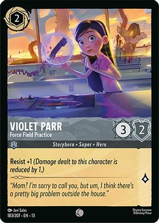 (183/204)  Violet Parr - Force Field Practice - Attack of the Vine!  Cold Foil