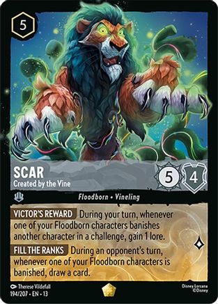 (194/204)  Scar - Created by the Vine - Attack of the Vine!  Cold Foil