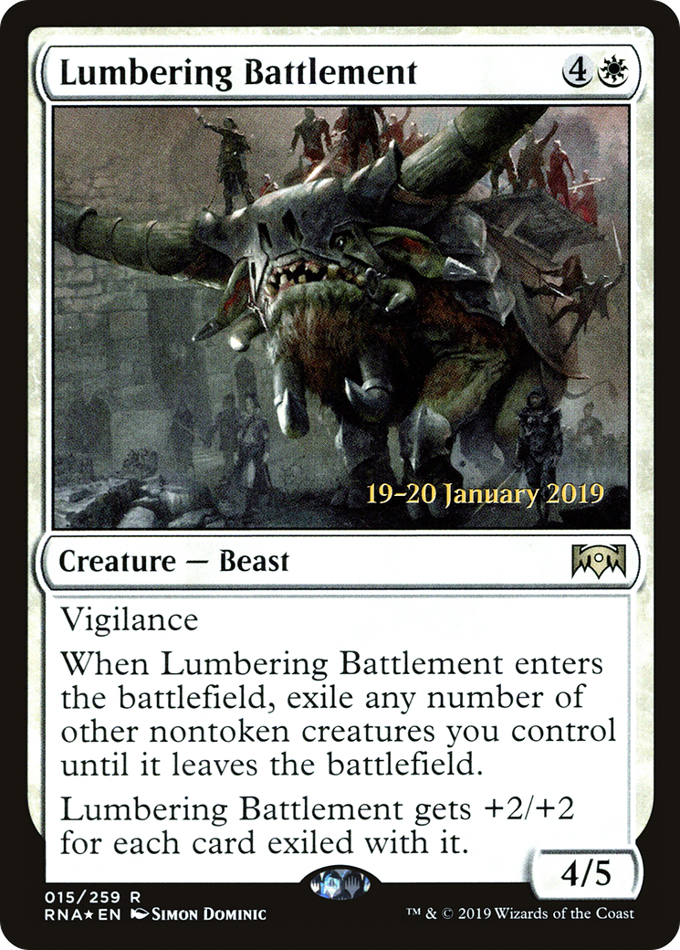 Lumbering Battlement (PRE-15S) - Ravnica Allegiance Promos (Prerelease) Foil
