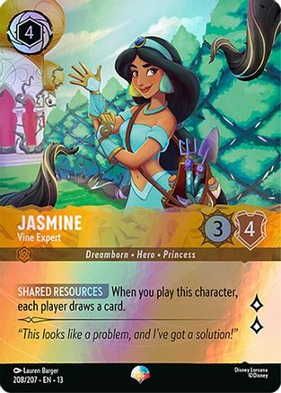 (208/204)  Jasmine - Vine Expert (Epic) - Attack of the Vine!  Holofoil