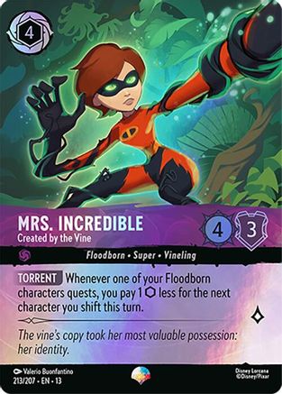 (213/204)  Mrs. Incredible - Created by the Vine (Epic) - Attack of the Vine!  Holofoil