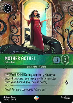 (214/204)  Mother Gothel - Evil as Ever (Epic) - Attack of the Vine!  Holofoil