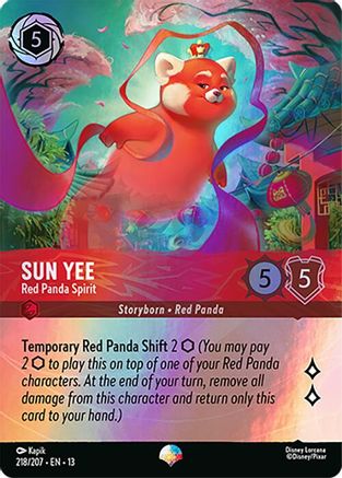 (218/204)  Sun Yee - Red Panda Spirit (Epic) - Attack of the Vine!  Holofoil