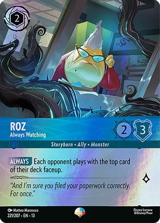 (221/204)  Roz - Always Watching (Epic) - Attack of the Vine!  Holofoil