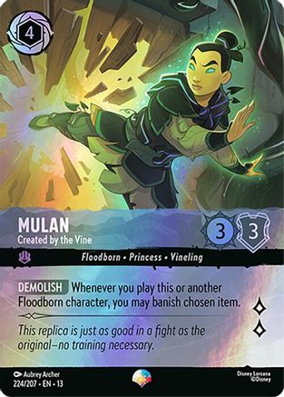 (224/204)  Mulan - Created by the Vine (Epic) - Attack of the Vine!  Holofoil