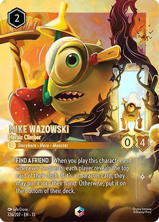 (226/204)  Mike Wazowski - Heroic Climber (Enchanted) - Attack of the Vine!  Holofoil