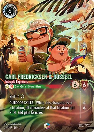 (237/204)  Carl Fredricksen & Russell - Intrepid Explorers (Enchanted) - Attack of the Vine!  Holofoil