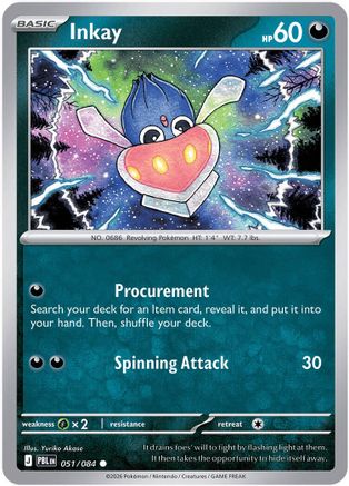 Inkay (51/null) - ME05 Pitch Black Reverse Holofoil - Common
