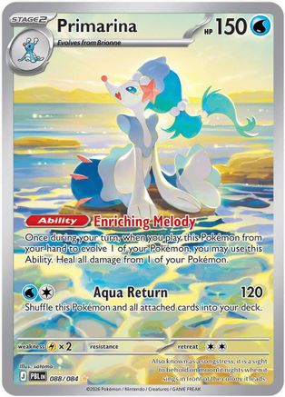 Primarina (88/084) - ME05 Pitch Black Holofoil - Illustration Rare
