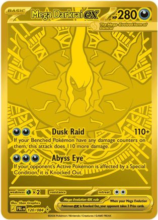 Mega Darkrai ex (120/084) - ME05 Pitch Black Holofoil - Mega Hyper Rare