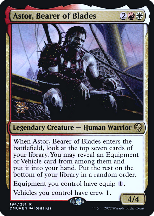Astor, Bearer of Blades (PRE-194) - Dominaria United Promos Foil