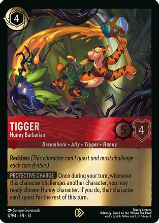 (012)  Tigger - Hunny Barbarian - Disney Lorcana Promo Cards  Cold Foil