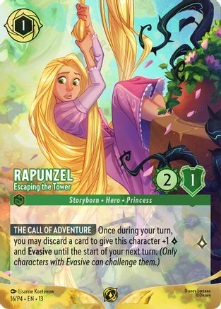 (016)  Rapunzel - Escaping the Tower (Store Championship) - Disney Lorcana Promo Cards  Holofoil
