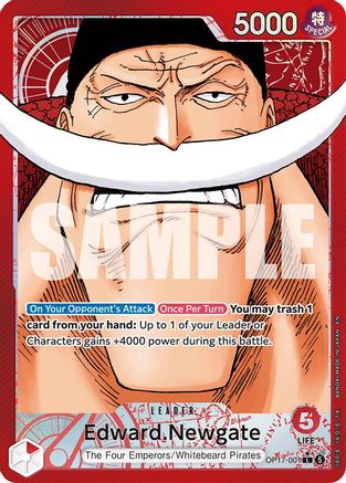 (OP17-001) Edward.Newgate (001) (Alternate Art) - The World's Strongest Warriors - Foil
