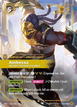 (136/166) Ambessa, Respected and Feared - Vendetta Foil