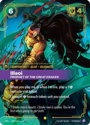 (182/166) Illaoi, Prophet of the Great Kraken (Overnumbered) - Vendetta Foil
