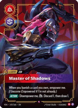 (143/166) Zed - Master of Shadows - Vendetta Foil