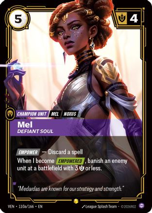 (110a/166) Mel, Defiant Soul (Alternate Art) - Vendetta Foil