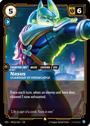(063a/166) Nasus, Guardian of Knowledge (Alternate Art) - Vendetta Foil