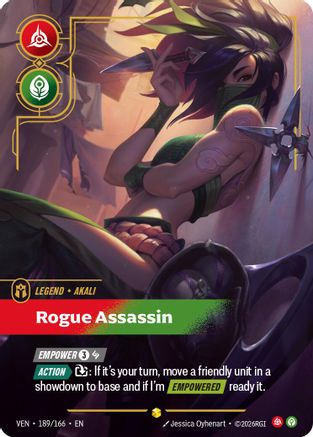 (189/166) Akali - Rogue Assassin (Overnumbered) - Vendetta Foil