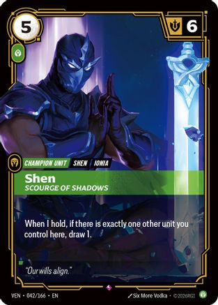 (042/166) Shen, Scourge of Shadows - Vendetta Foil