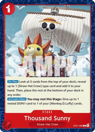 (ST31-005) Thousand Sunny - Starter Deck 31: RED Monkey.D.Luffy - Normal