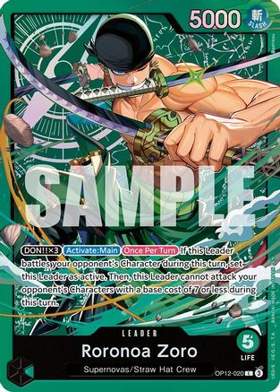 (OP12-020) Roronoa Zoro - Starter Deck 32: GREEN Roronoa Zoro - Foil