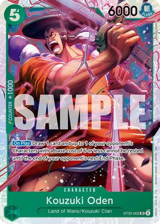 (ST32-002) Kouzuki Oden - Starter Deck 32: GREEN Roronoa Zoro - Foil