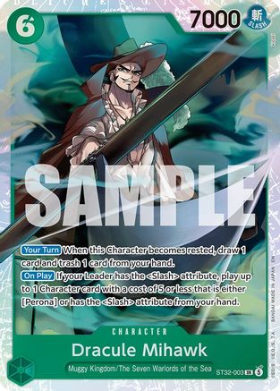 (ST32-003) Dracule Mihawk - Starter Deck 32: GREEN Roronoa Zoro - Foil