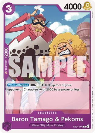 (ST34-005) Baron Tamago & Pekoms - Starter Deck 34: PURPLE Charlotte Katakuri - Normal