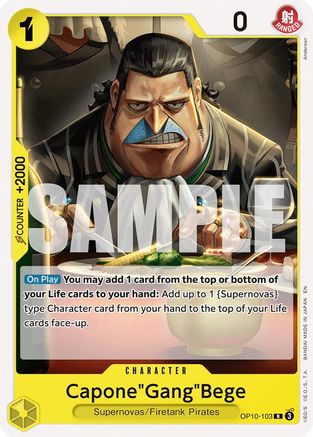 (OP10-103) Capone"Gang"Bege - Starter Deck 36: YELLOW Eustass"Captain"Kid - Normal
