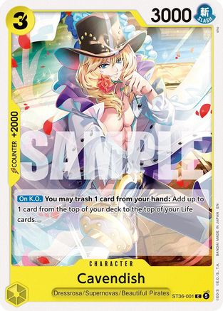 (ST36-001) Cavendish - Starter Deck 36: YELLOW Eustass"Captain"Kid - Normal