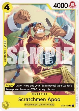 (ST36-003) Scratchmen Apoo - Starter Deck 36: YELLOW Eustass"Captain"Kid - Normal