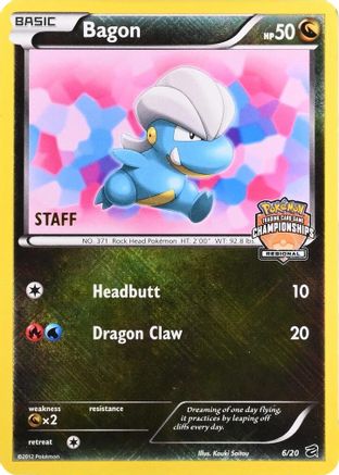 Bagon (Regional Championships) [Staff] (6/20) - League & Championship Cards Holofoil - Promo