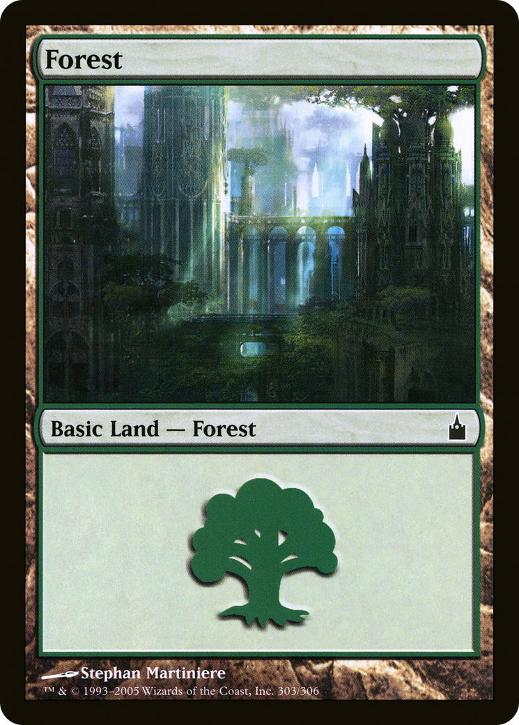 Forest (RAV-303) - Ravnica: City of Guilds Foil