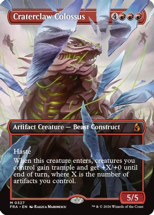 Craterclaw Colossus (Borderless) (FRA-327) [Reality Fracture] Foil