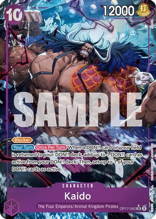 (OP17-062) Kaido (062) (Alternate Art) - The World's Strongest Warriors - Foil