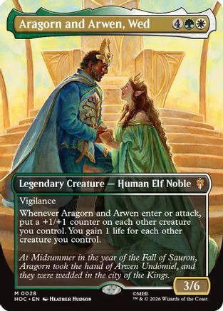 Aragorn and Arwen, Wed (Borderless) (HOB-028) - The Hobbit