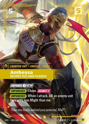 (187/166) Ambessa - Respected and Feared (Overnumbered) - Vendetta Foil