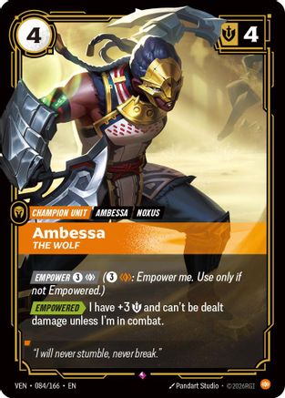 (084/166) Ambessa - The Wolf - Vendetta Foil