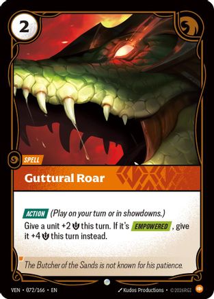 (072/166) Guttural Roar - Vendetta Foil