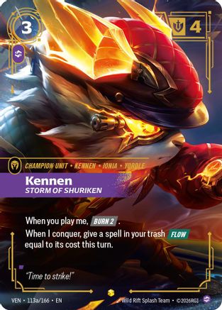 (113a/166) Kennen - Storm of Shuriken (Alternate Art) - Vendetta Foil