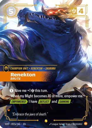 (092a/166) Renekton - Brute (Alternate Art) - Vendetta Foil