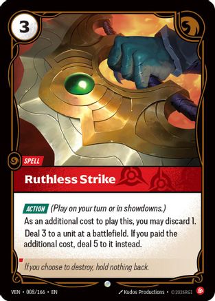(008/166) Ruthless Strike - Vendetta Foil