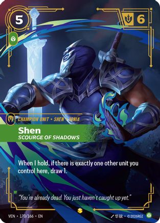 (170/166) Shen - Scourge of Shadows (Overnumbered) - Vendetta Foil
