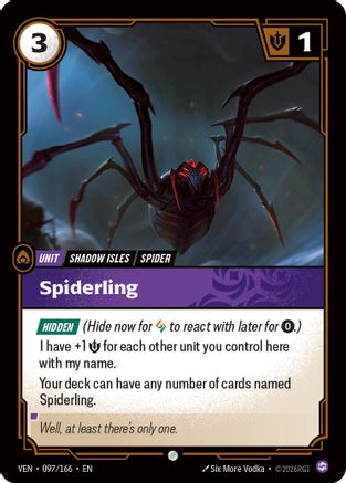 (097/166) Spiderling - Vendetta Foil