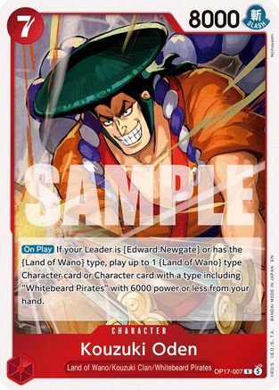 (OP17-007) Kouzuki Oden - The World's Strongest Warriors - Foil
